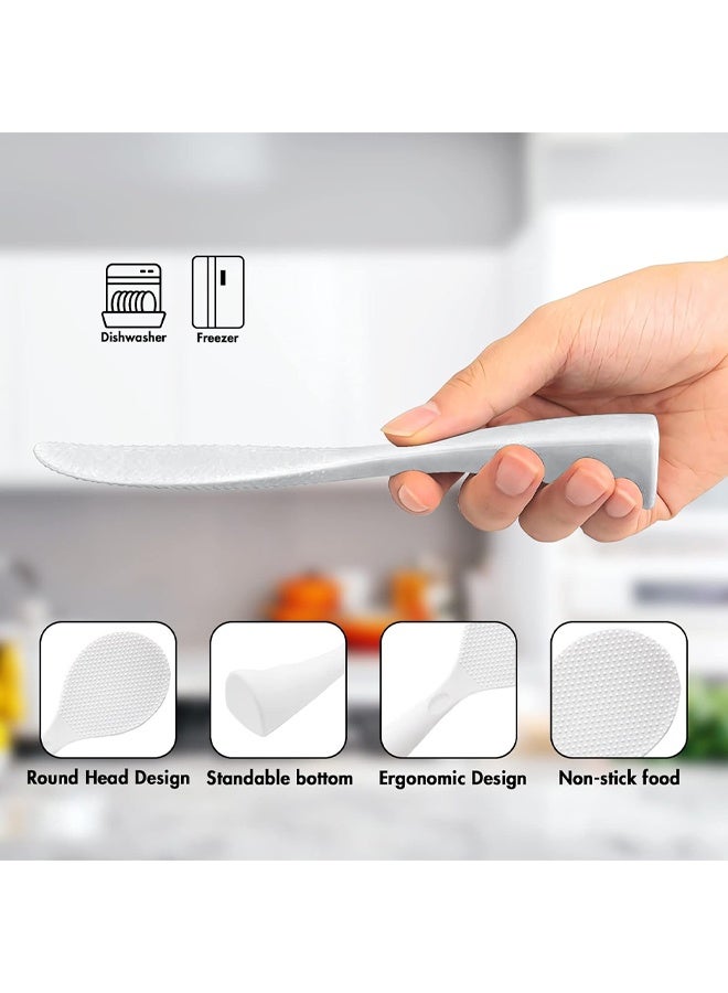 Non-Stick Silicone Rice Paddle Heat Resistant Standing Spoon for Kitchen Restaurant - Image 3