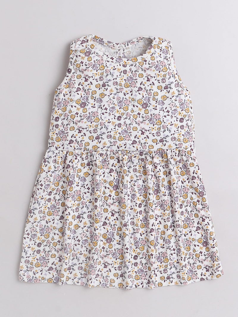 EIO Cotton Kids Floral Cloting Set (Sleevless Frock Set 1, 3-4 Years), Assorted - Image 2
