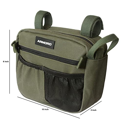 ARMORO Grab Handle Storage Bag for 4x4 | Compatible with Thar, Thar Roxx, Gypsy, Jimny, Jeep, Gurkha | Grab handle Bar Organizer, Off-Road Gear Storage, Interior Accessory | Olive - Image 3