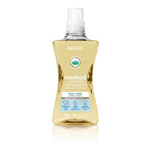 Method Concentrated Laundry Detergent, Free + Clear, 53.5 Fl Oz (Pack of 4), 66 Loads - Image 1