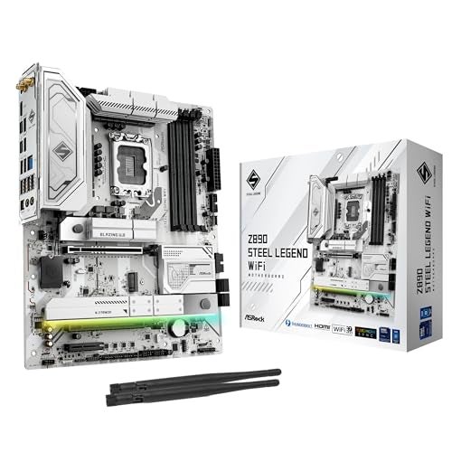 ASRock Motherboard Z890 Steel Legend WiFi Intel CPU Core Ultra (LGA1851) Compatible Z890 Chipset DDR5 ATX Motherboard - Image 1