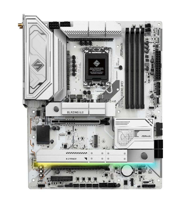 ASRock Motherboard Z890 Steel Legend WiFi Intel CPU Core Ultra (LGA1851) Compatible Z890 Chipset DDR5 ATX Motherboard - Image 2