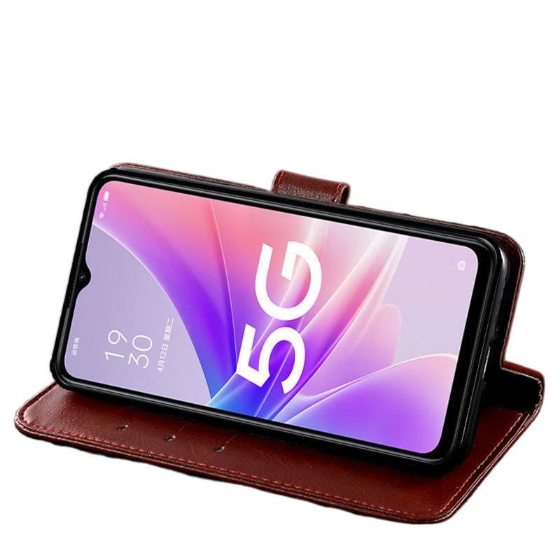 غطاء واقي بملمس جلد لـ Redmi Note 14 Pro مع تصميم قابل للطي وحامل بطاقات مع حبل تعليق مع حامل قابل للطي باللون أسود بوظيفة حامل للاستخدام المنزلي للسفر للتخزين العملي - Image 2