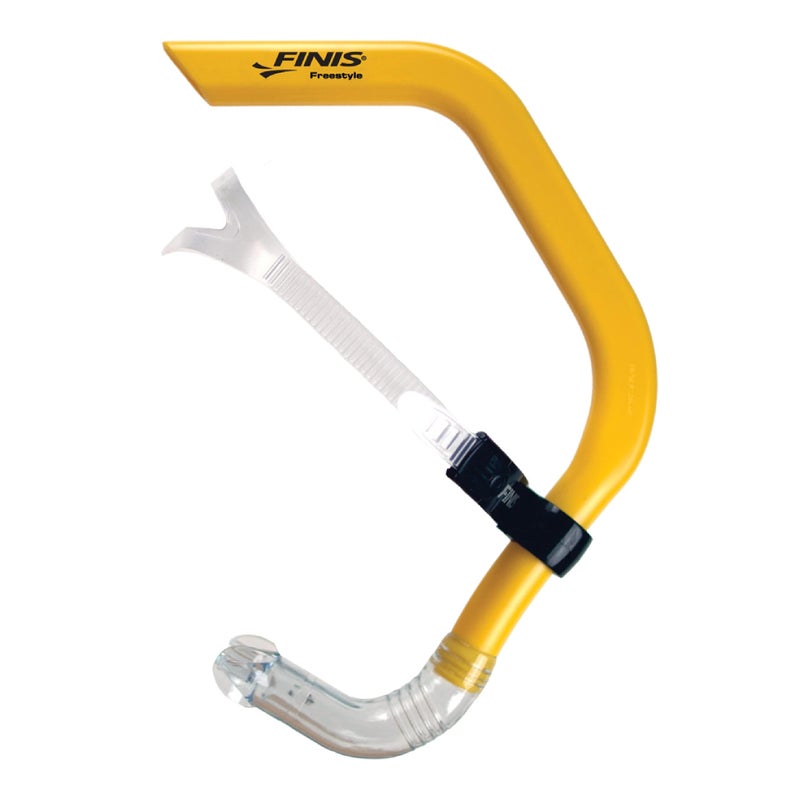 FINIS Freestyle Center-Mount Swimming Snorkel , Yellow, Adult - Image 1