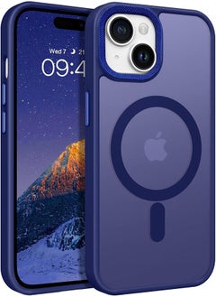 Case BENTOBEN Magnetic Iphone 15, Compatible with Wireless Charger and Magsafe Card Wallet, Simple Clear Shockproof Drop Resistant Anti-Fingerprint Case Compatible with Iphone 15 - Blue