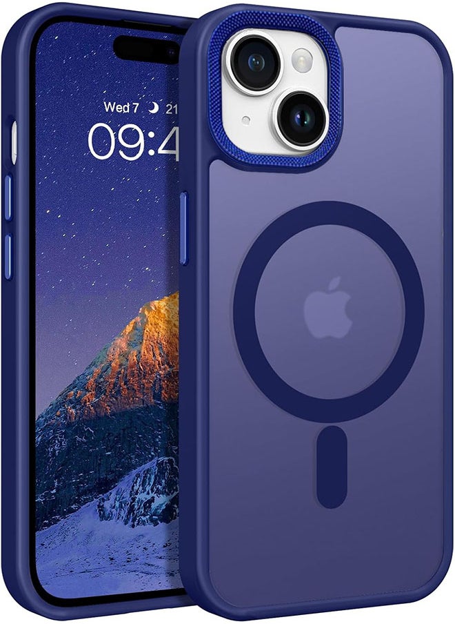 Generic - Case BENTOBEN Magnetic Iphone 15, Compatible with Wireless Charger and Magsafe Card Wallet, Simple Clear Shockproof Drop Resistant Anti-Fingerprint Case Compatible with Iphone 15 - Blue - Image 1