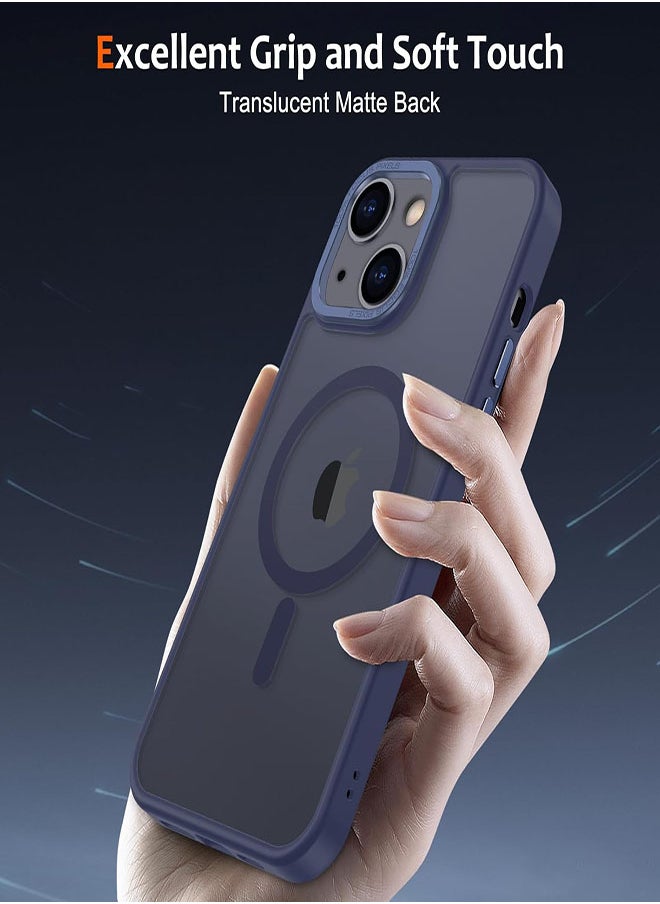 Generic - Case BENTOBEN Magnetic Iphone 15, Compatible with Wireless Charger and Magsafe Card Wallet, Simple Clear Shockproof Drop Resistant Anti-Fingerprint Case Compatible with Iphone 15 - Blue - Image 1
