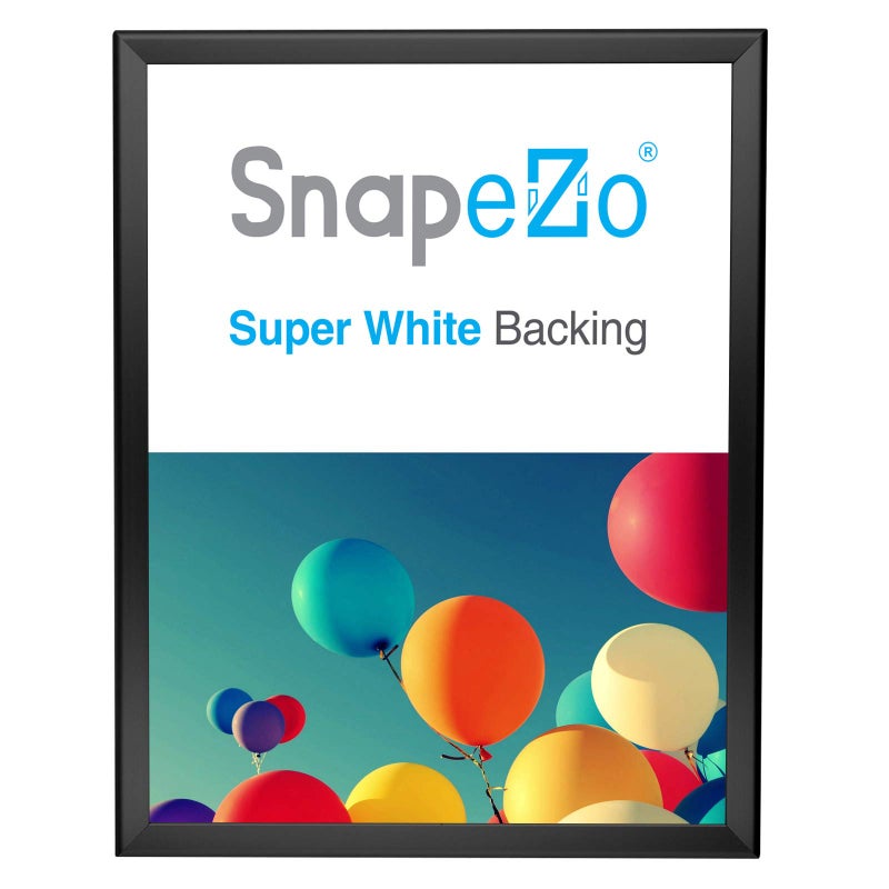 SnapeZo Photo Frame 18x24 Black 125 Inch Aluminum Profile FrontLoading Snap Frame Wall Mounting Professional Series