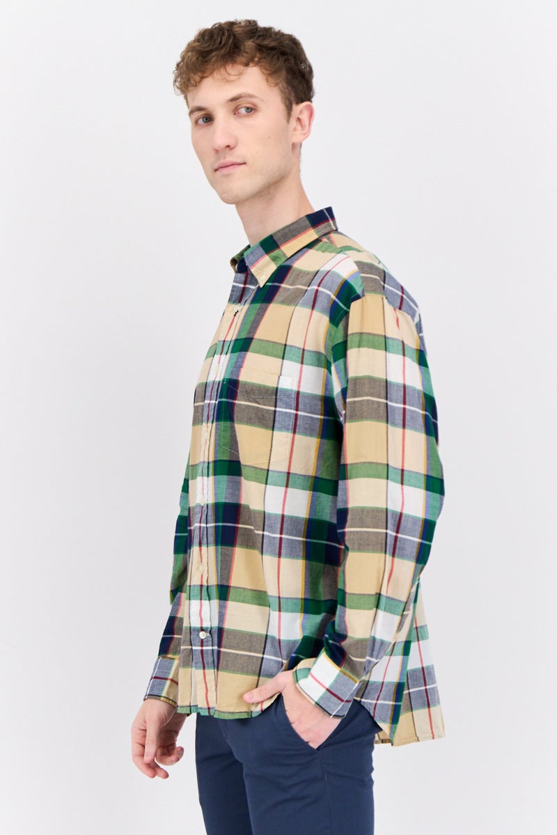 GANT Men Relaxed Fit Plaid Long Sleeves Casual Shirt, Multicolor - Image 2