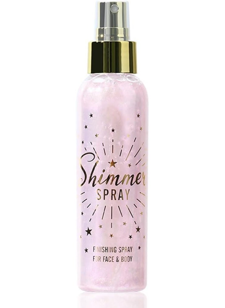 ZENTANMEI Glitter Spray for Hair and Body, Glitter Body Spray, Glitter Spray for Clothes, Quick-Drying Waterproofing Body Shimmer Spray Suitable for Stage Makeup, Festival Rave 3.72fl Oz (Pink) 