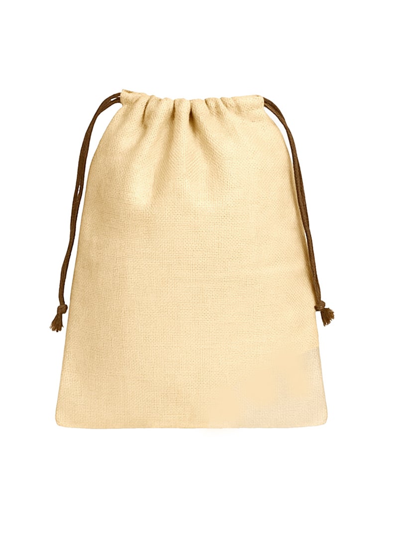Pearl Coast Eco-Friendly Jute Gift Bags, Stylish 46x50cm, Breathable, Sustainable Packaging for Gifts, Storage and Travel Pack of 12  - Image 2