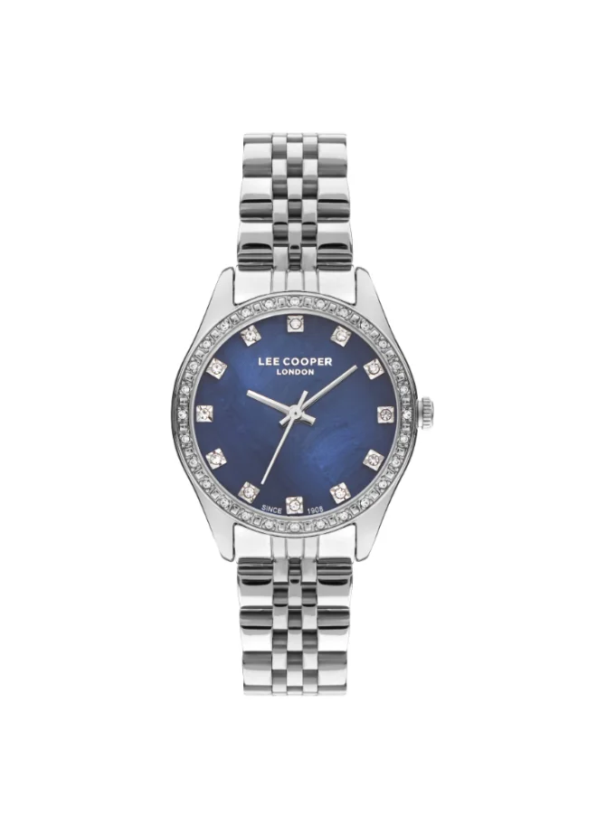 لي كوبر Women's Analog Display Watch With Silver Metal Strap - LC07818.390