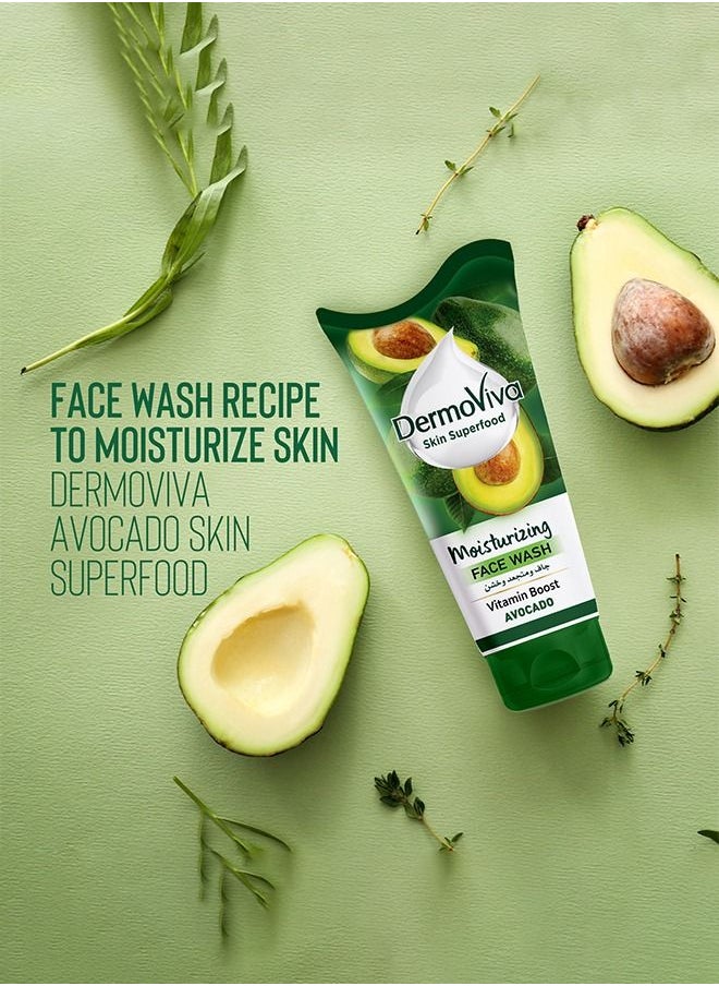 DermoViva - Dermoviva Moisturizing Face Wash Vitamin Boost Avocado Rich in Natural Oils and Vitamin E Helps Hydrate and Retain Essential Moisture -150ml - Image 1