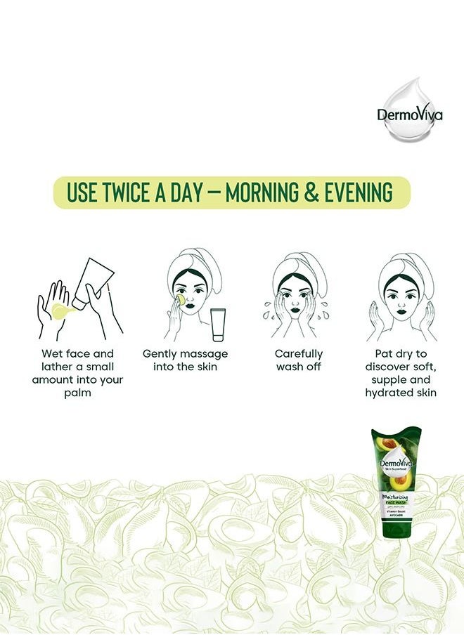 DermoViva - Dermoviva Moisturizing Face Wash Vitamin Boost Avocado Rich in Natural Oils and Vitamin E Helps Hydrate and Retain Essential Moisture -150ml - Image 1