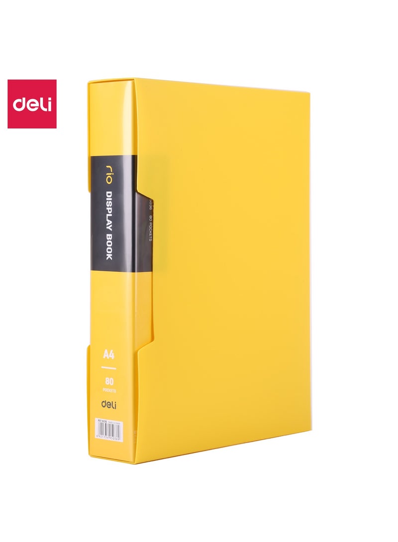 Deli E5036 Display Book 1 piece - A4, 80 Pages, Assorted Colors - Image 1