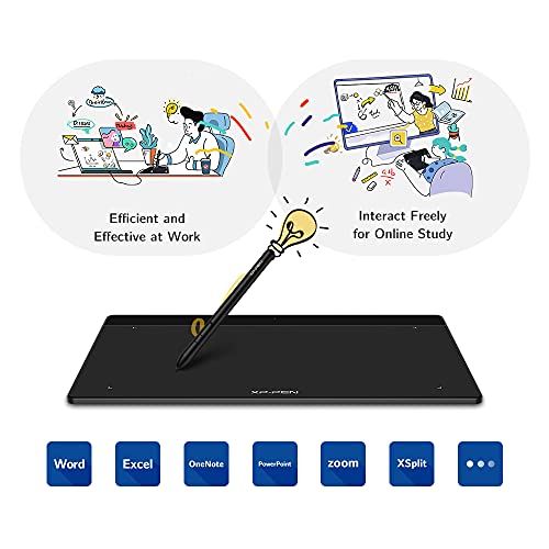 XP-PEN XPPen Deco Fun L 10x6 Inches Graphic Tablet, 8192 Pressure Levels, Battery-Free Stylus, Ideal for Online Teaching, Animation, VFX & Design Beginners, Supports Windows/Mac/Linux/Android - Black - Image 5