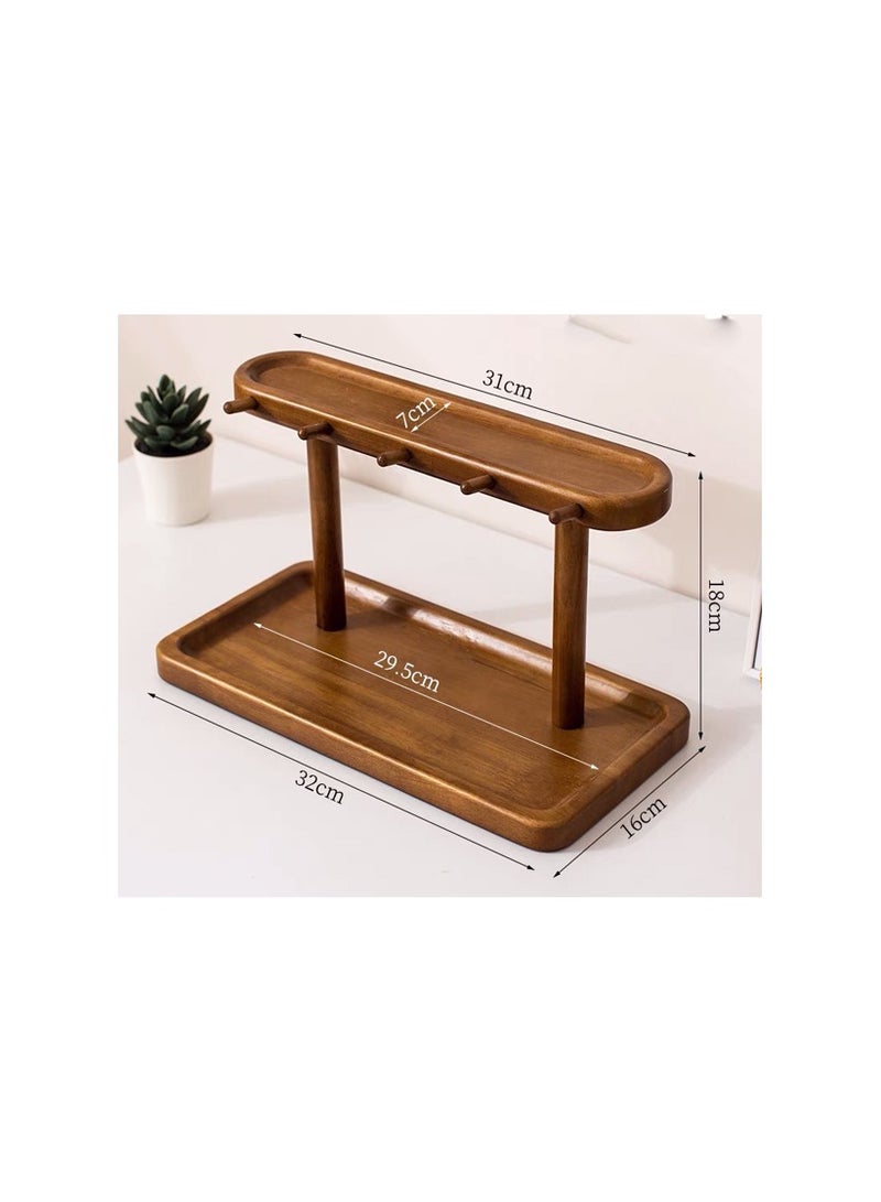 Stylish Wooden Jewelry Key Holder Stand Elegant Display Shelf for accessories( style 3)