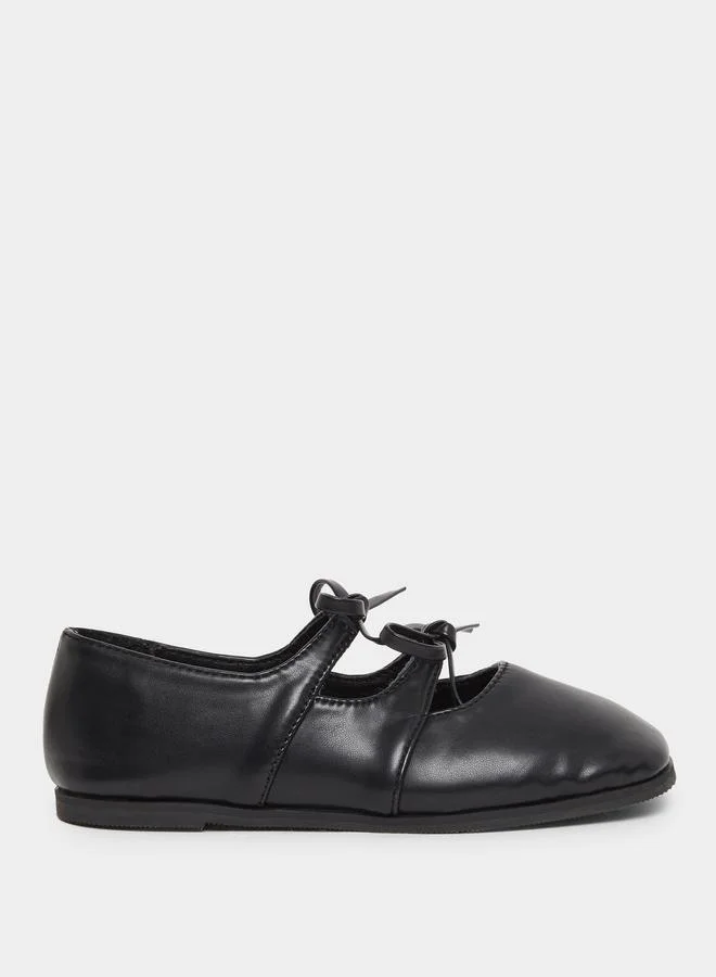 Styli Styli Bow Tie-up Detail Ballerinas
