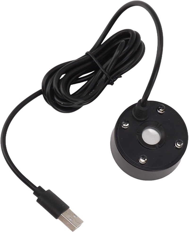 Mist Maker, LED Mist Fogger Pond Fog Machine Atomizer Indoor Fountain Foggers USB Air Humidifier Fog Maker for Water Fountain (Black) - Image 1