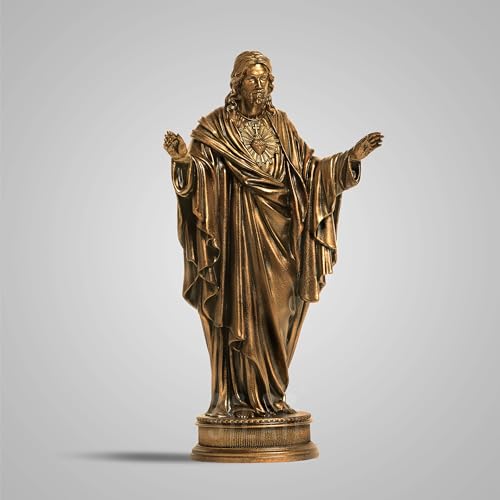 SILAII The Sacred Heart of Jesus 1 FEET Antique Bronze, 12.7 cm , 17.7 cm , 30.4 cm - Image 4
