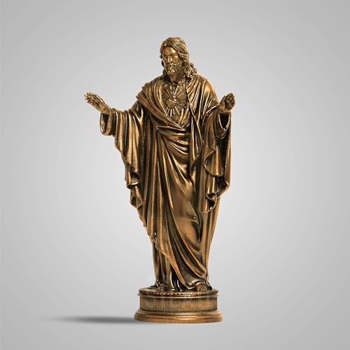 SILAII The Sacred Heart of Jesus 1 FEET Antique Bronze, 12.7 cm , 17.7 cm , 30.4 cm - Image 3