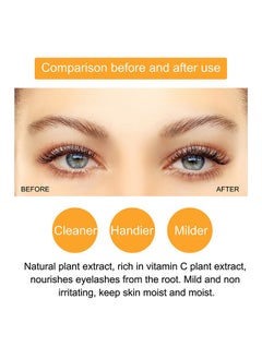 EELHOE Orange Blossom Vitamin C Eyelash Shampoo, Eyelash Shampoo 60ml + Mascara Wand + Brush, Foam Lash Shampoo Eyelash Cleanser for Extensions, Natural Orange Blossom Extract, Salon & Home Use  - Image 3
