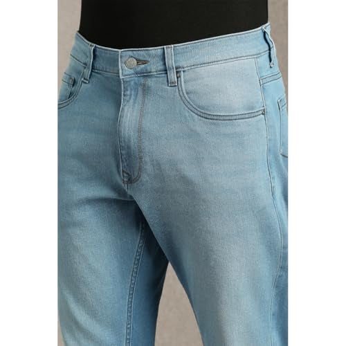 Louis Philippe Men Light Blue Light Slim Fit Jeans - Image 4