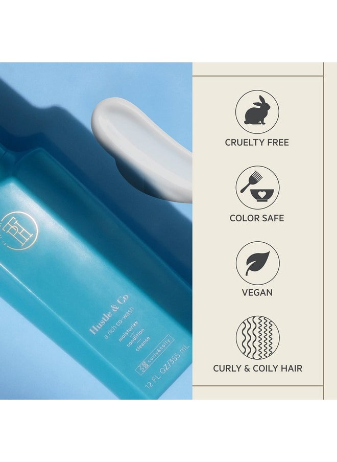 TPH by Taraji - Hustle & Co Hydrating Cowash With Olive Oil Shea Butter & Sage ; Nourishing Hair Rinse Sulfate Free Shampoo For Curly & Coily Hair ; Crueltyfree Vegan ; For Women & Men 12 Fl Oz - Image 1