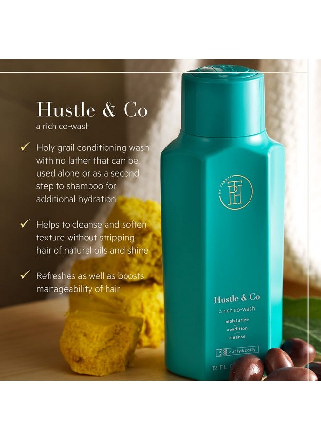 TPH by Taraji - Hustle & Co Hydrating Cowash With Olive Oil Shea Butter & Sage ; Nourishing Hair Rinse Sulfate Free Shampoo For Curly & Coily Hair ; Crueltyfree Vegan ; For Women & Men 12 Fl Oz - Image 1