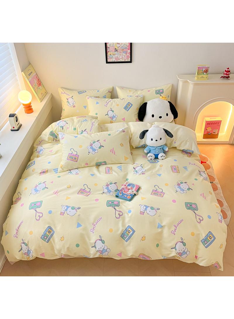 4 قطعة من القطن Pochacco الراحة مجموعة ملاءات السرير مجموعة هدايا عيد ميلاد الطفل هدية 200x230cm - Image 1