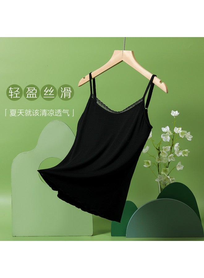 Red Bean Wirefree Bralette Camisole For Women - Modal Sleeveless Undershirt Ladies Tank Top - Image 3