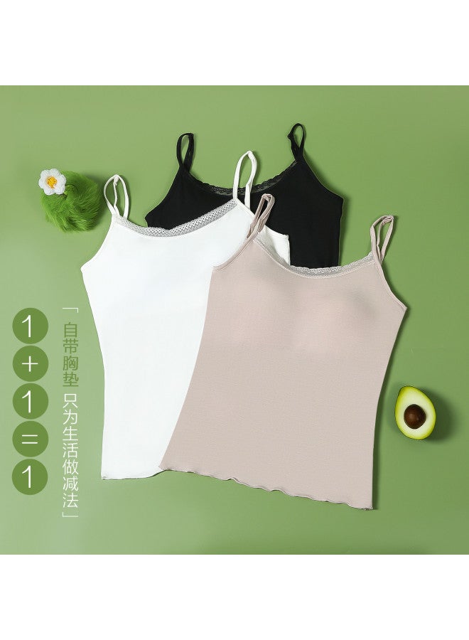 Red Bean Wirefree Bralette Camisole For Women - Modal Sleeveless Undershirt Ladies Tank Top - Image 4