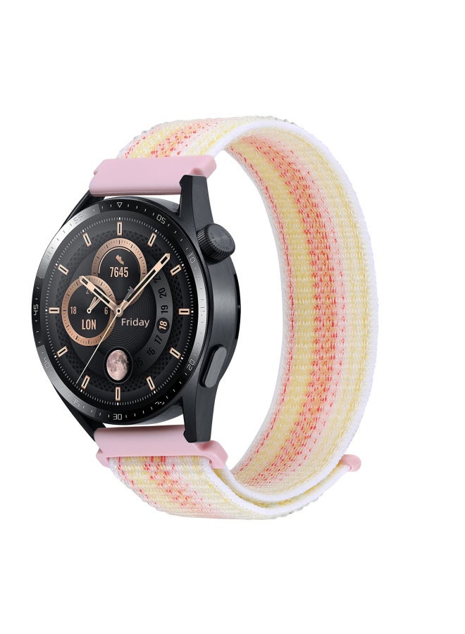 20/22mm Nylon Loop Strap For huawei Gt3 Garmin Watch5/6 Smartwatches Durable ComFortable Wristband-Color:28# Chinese Red-Specifications:20MM  - Image 5