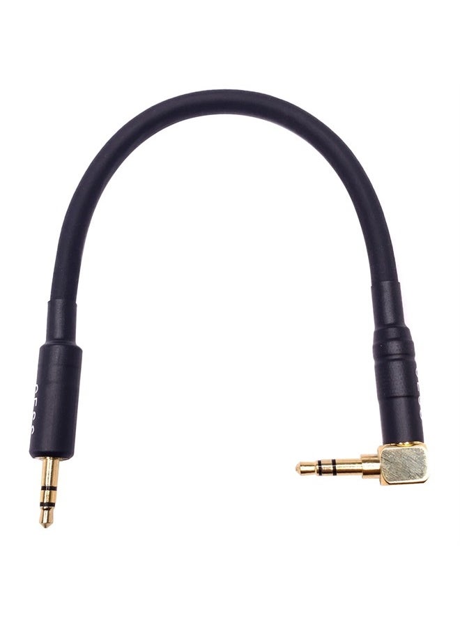CNCESS - CESS-072 Right Angle to Straight 3.5mm Short Aux Stereo Audio Cable, 6-inch - Image 1