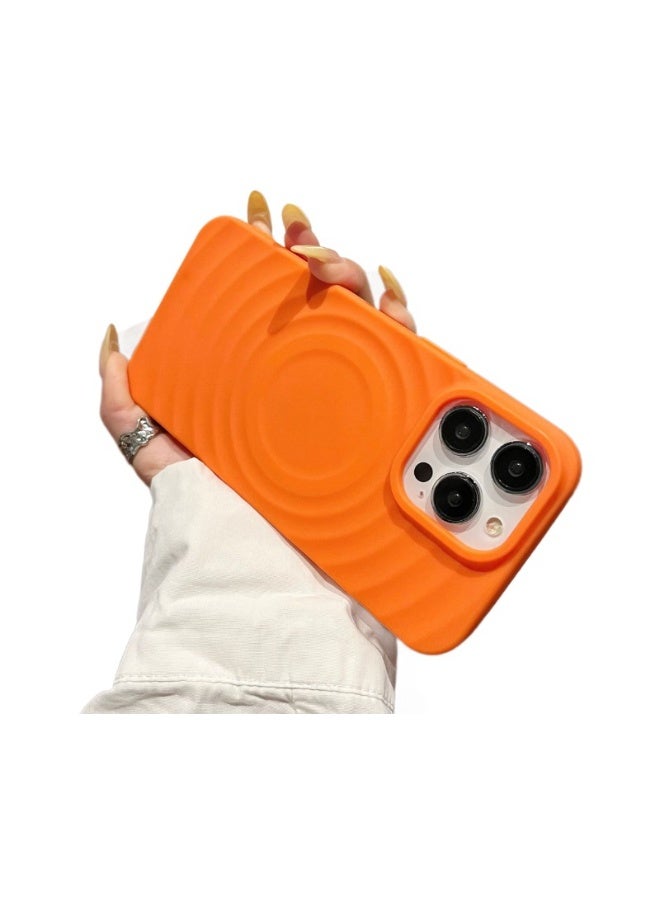 NIBEMINENT Sun Soft Shell Silicone Shell Protective TPU Case Cover For iPhone 16 Pro Max, Orange - Image 2