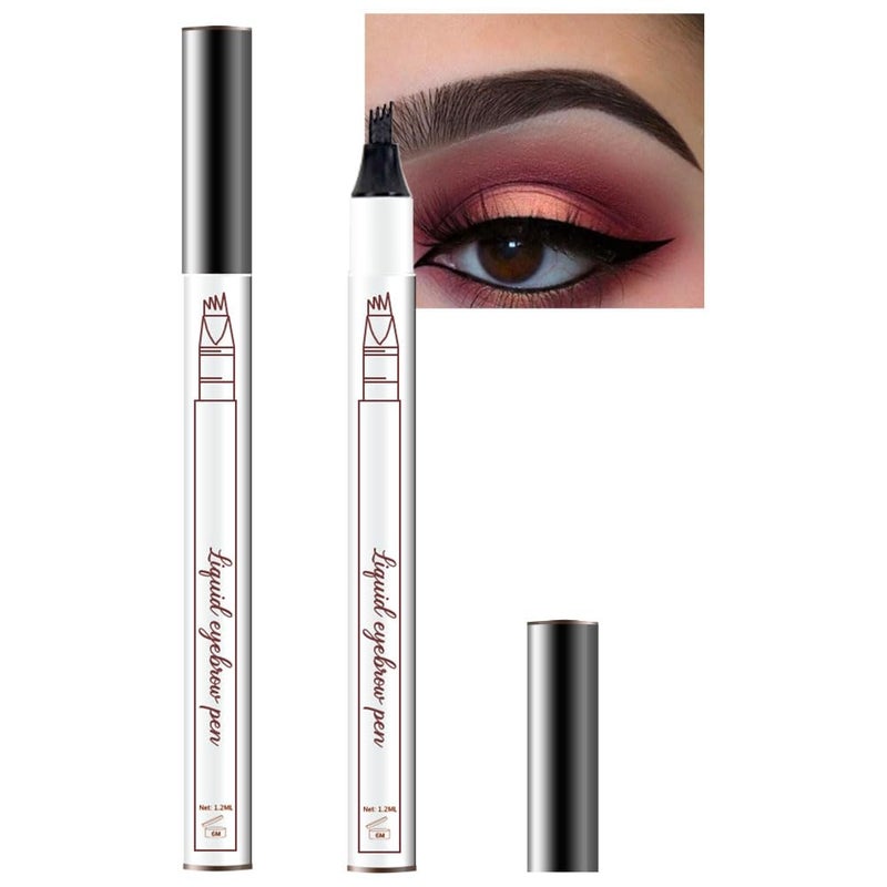 BINGBRUSH Eyebrow Ink Pencil by Brow Stylist -Micro 4 Point Brow Pen Lift & Snatch Eyebrow Pen Kits with 3 Eyebrow Stencil Long-Lasting Waterproof Natural Eyebrow Hair (1Pc 04# black) - Image 1