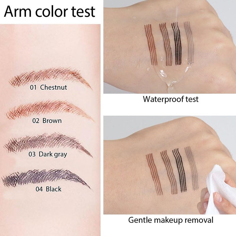 BINGBRUSH Eyebrow Ink Pencil by Brow Stylist -Micro 4 Point Brow Pen Lift & Snatch Eyebrow Pen Kits with 3 Eyebrow Stencil Long-Lasting Waterproof Natural Eyebrow Hair (1Pc 04# black) - Image 5
