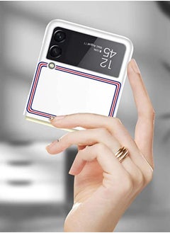GOLDEN MASK GOLDEN MASK Compatible With Samsung Galaxy Z Flip 4 Case Ultra-Thin Cover Limited Edition Lines (White)  - Image 2
