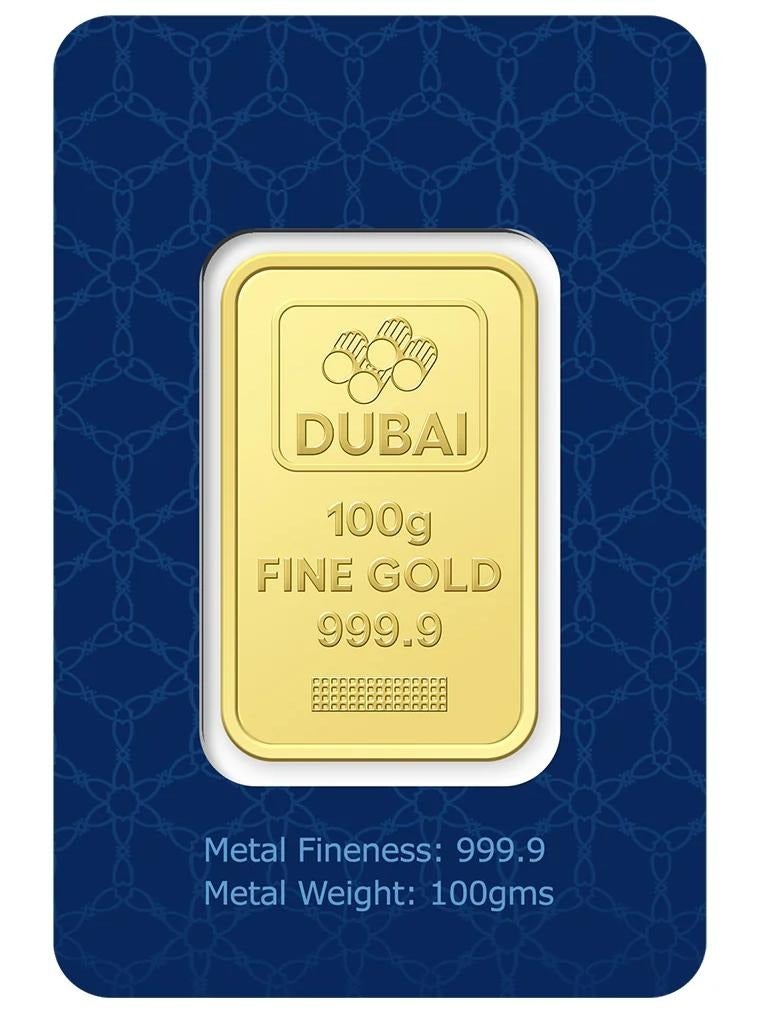 خشبو جويلز سبيكة ذهب نقي من خوشبو للمجوهرات، وزنها 100 غرام، عيار 24، 999.9 - Image 2