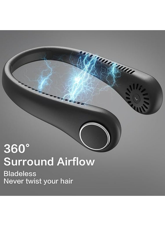 Bladeless Neck Fan, Portable Rechargeable Hands-Free Cooling Fan with 360° Airflow and USB Charging for Travel, Sports, Walking and Outdoor Activities, Assorted Colors, 1 Piece - Image 3