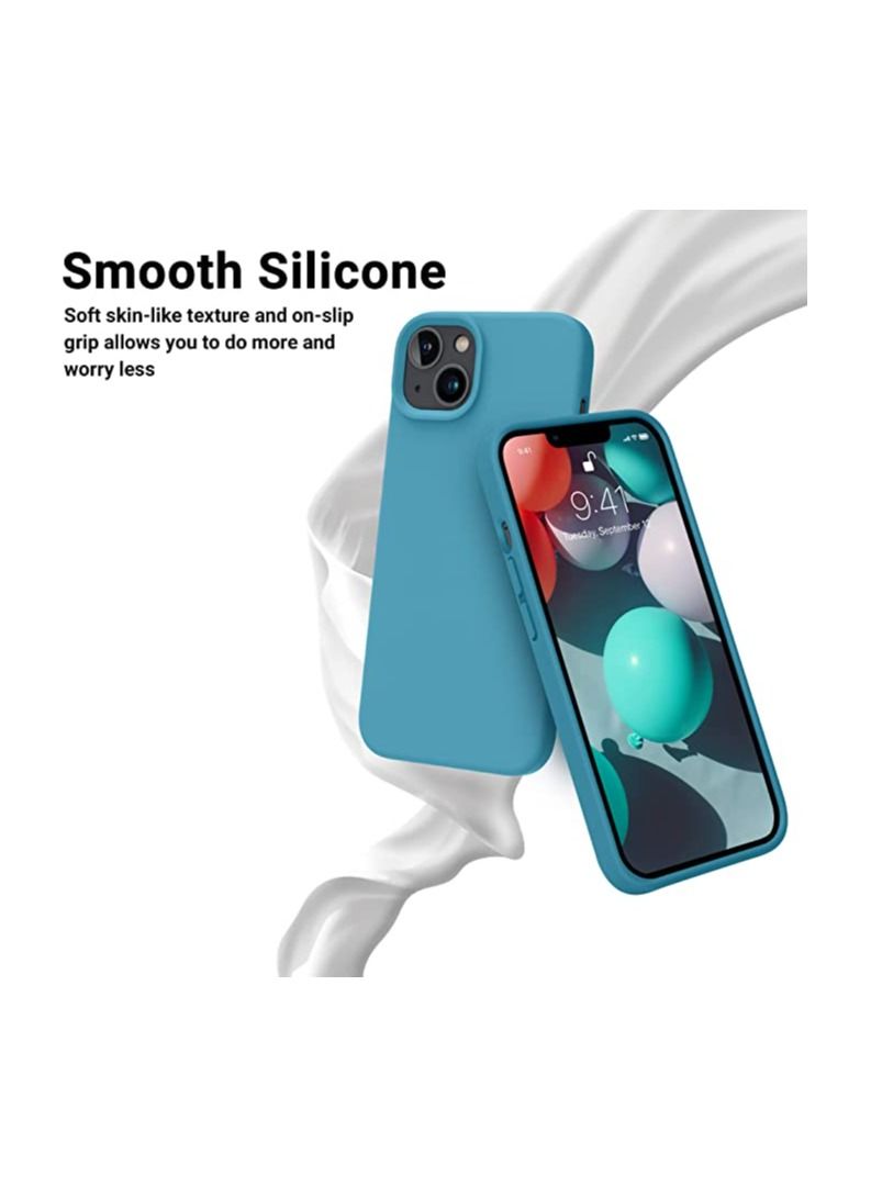 Designed for iPhone 14 Case, Silicone Shockproof Slim Thin Phone Case for iPhone 14 6.1 inch (Sky Blue) - Image 3