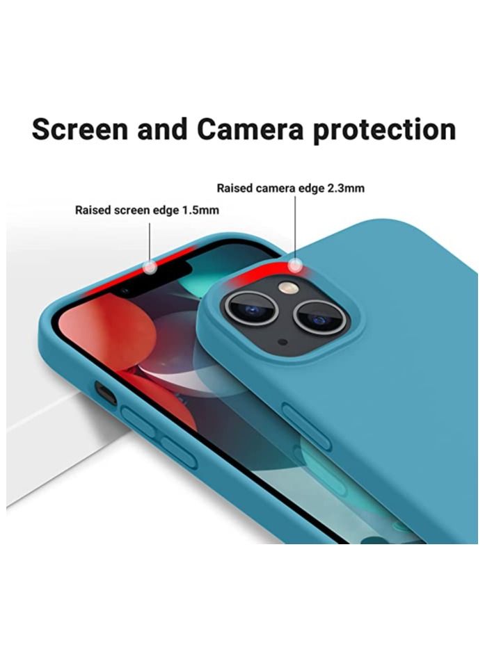 Designed for iPhone 14 Case, Silicone Shockproof Slim Thin Phone Case for iPhone 14 6.1 inch (Sky Blue) - Image 4