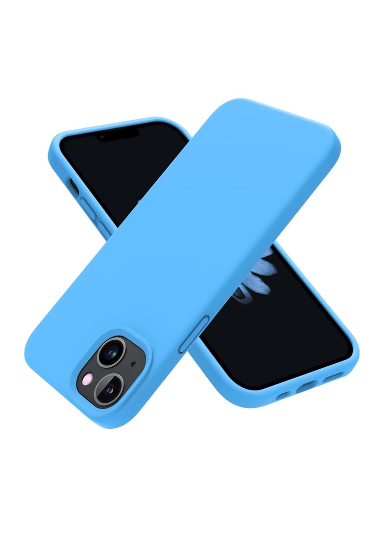Designed for iPhone 14 Case, Silicone Shockproof Slim Thin Phone Case for iPhone 14 6.1 inch (Sky Blue) - Image 1
