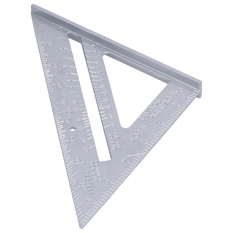 Triangle Ruler Aluminum Alloy 7in 45/90 Degrees Thickened Measuring Tool - Durable Construction, Clear Scale, Ideal for Woodworking and Crafts - Image 5