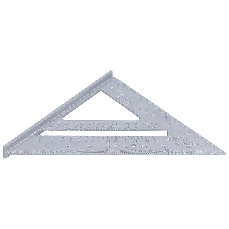 Triangle Ruler Aluminum Alloy 7in 45/90 Degrees Thickened Measuring Tool - Durable Construction, Clear Scale, Ideal for Woodworking and Crafts - Image 3