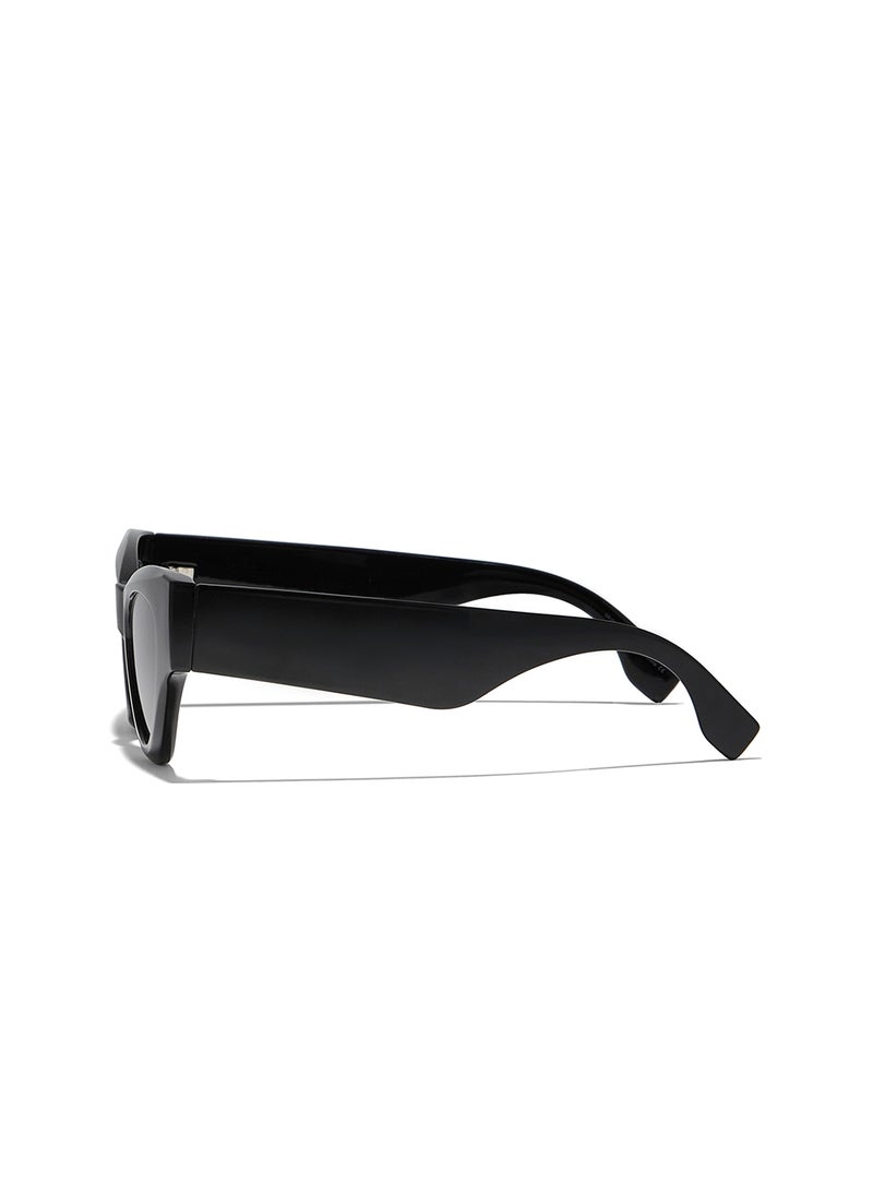 Blackout Periwinkle,Women Sunglasses, Cat Eye Sunglasses, UV Protection: UV400 (Black,Black)  - Image 3