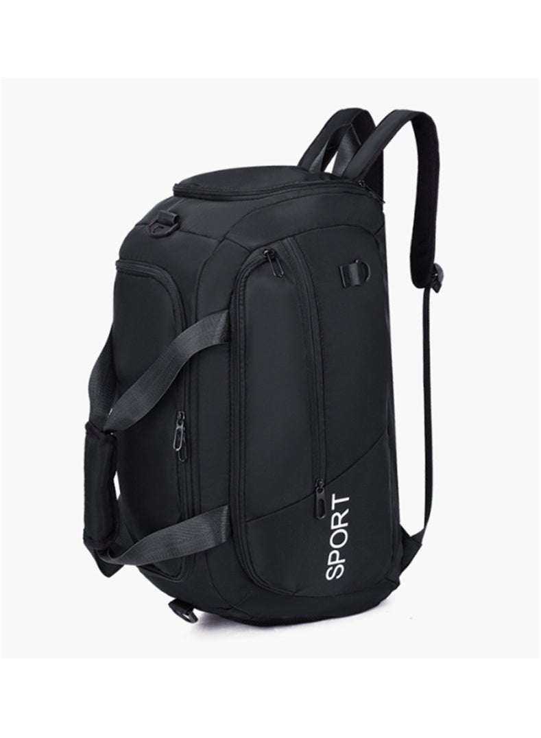 حقيبة الرياضة للنساء الرجال ، حقيبة دوفل صالة الرياضة مع مقصورة الأحذية ، حقيبة السفر لمقاومة للماء حمل حقيبة حقيبة لليلة لليوغا الرياضة والسفر ، 55 * 22 * 30 سم (أسود) - Image 3