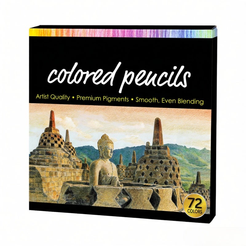 Colored Oil Pencils 72PCS Pre-sharpened - Smooth Painting Experience Comfortable Wooden Handle Bold Break-resistant Core - Art Pencils for Artists Beginners Students Home Art Projects - Image 1