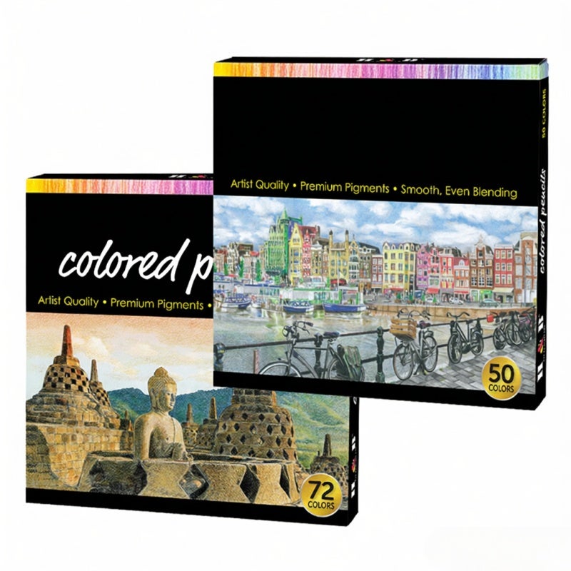 Colored Oil Pencils 72PCS Pre-sharpened - Smooth Painting Experience Comfortable Wooden Handle Bold Break-resistant Core - Art Pencils for Artists Beginners Students Home Art Projects - Image 5