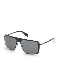 Adidas Men's UV Protection Navigator Shape Metal Sunglasses OR003601A60 - Lens Size: 60 Mm - Shiny Black  - Image 1